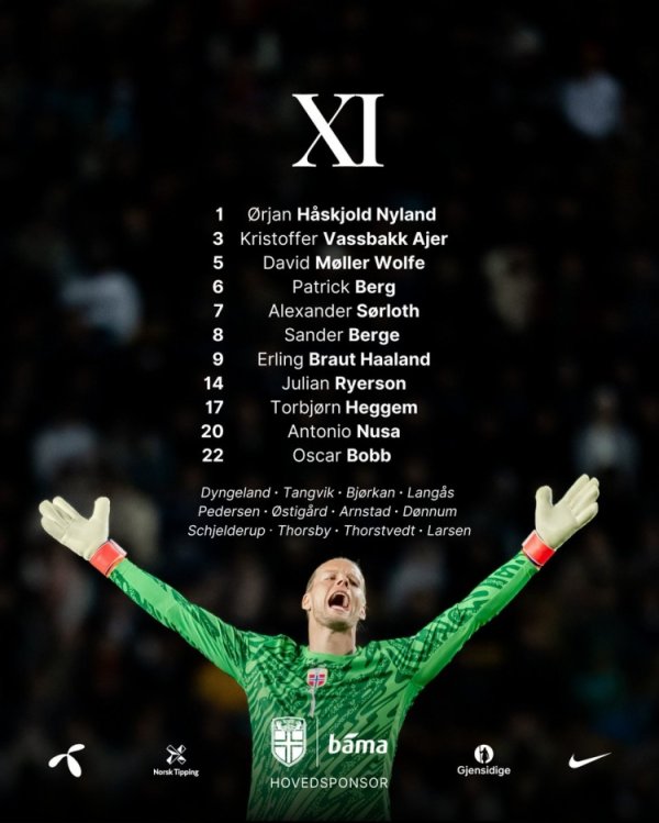 挪威世预赛杆位：哈兰德领衔，奥斯卡·鲍勃、瑟尔洛特在列